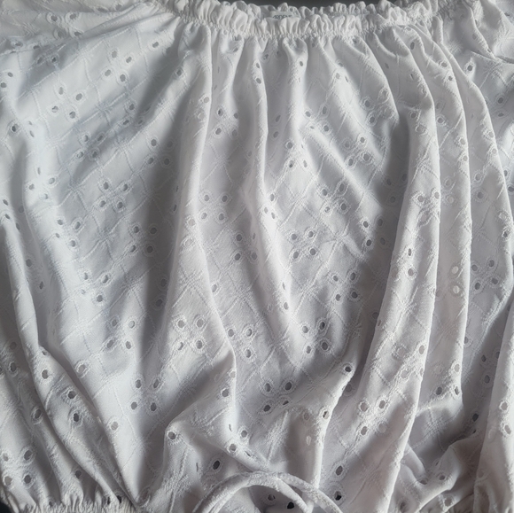 Ardene White Eyelet Ruffle Top - Picture 3 of 3